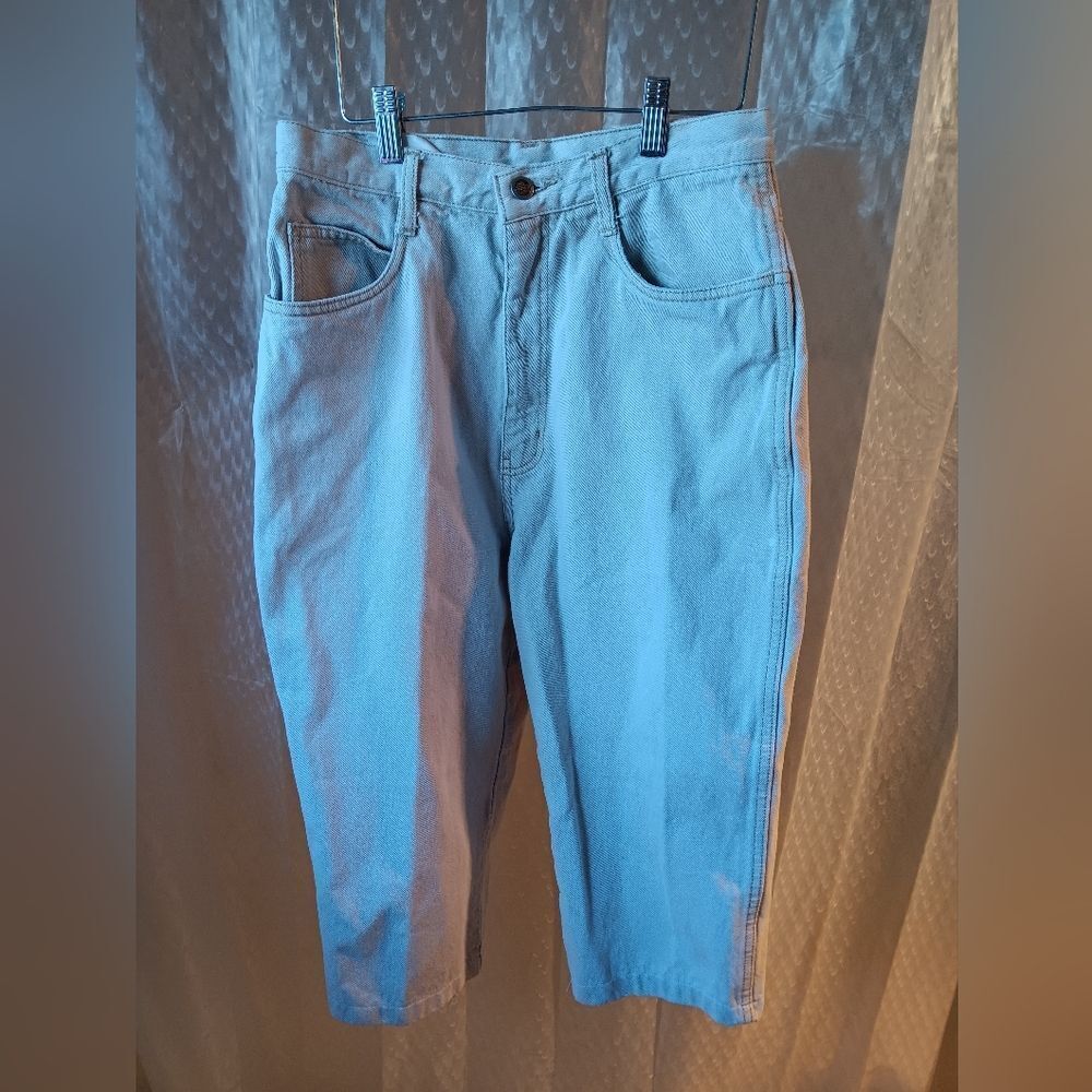 Bill Blass Cream Cropped Denim Jeans Size 12